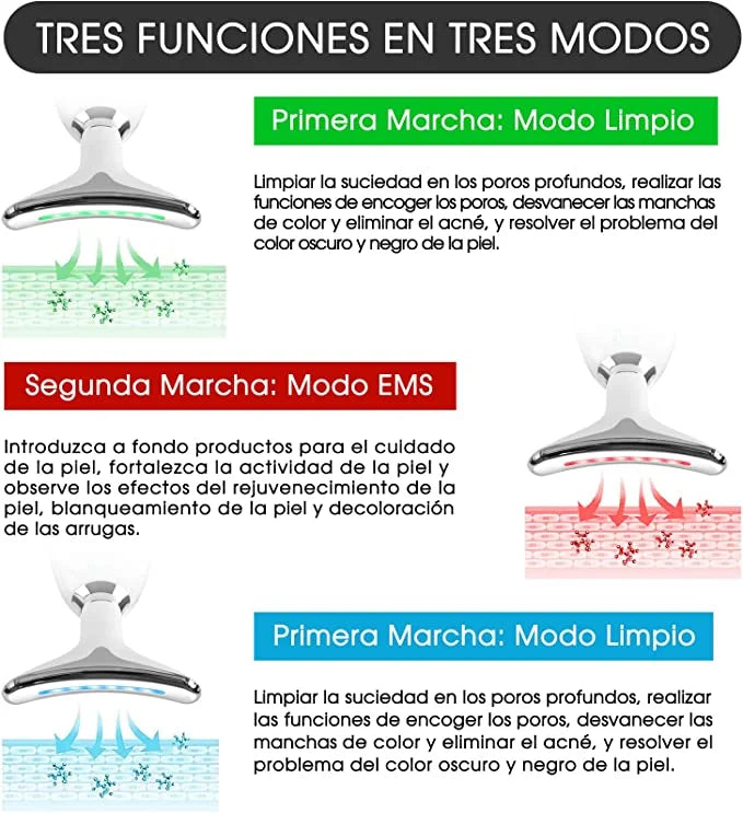 FacialChic® - Masajeador Facial Antipapada + Ebook Gratuito Rejuvenece En 30 Días
